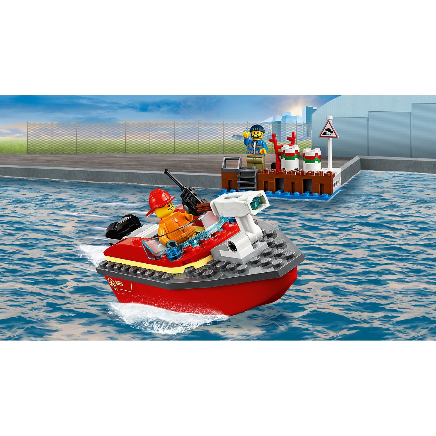 Конструктор из серии Lego City Fire - Пожар в порту  